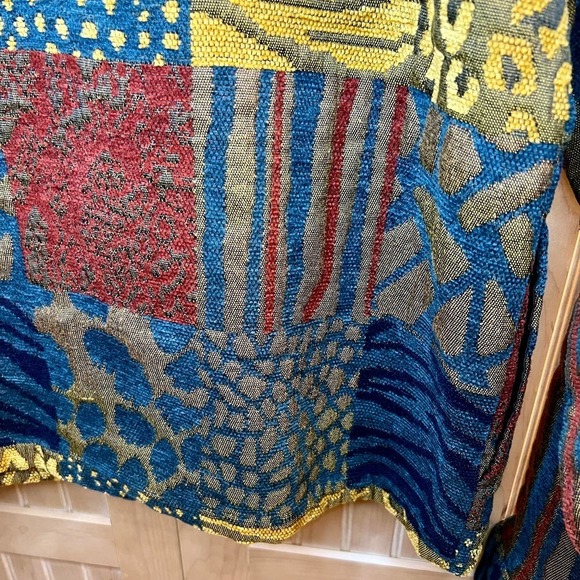 Vintage Daniel K. Embroidered Patchwork Look Tapestry Jacket Size Large - Picture 13 of 16